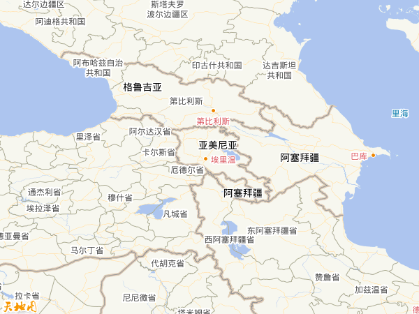 亞美尼亞地圖 亞美尼亞地圖