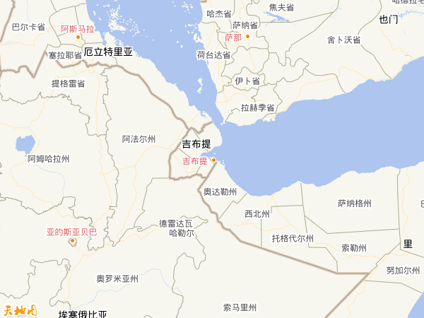 吉布提地圖