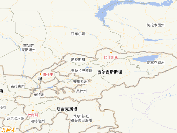 吉爾吉斯斯坦地圖