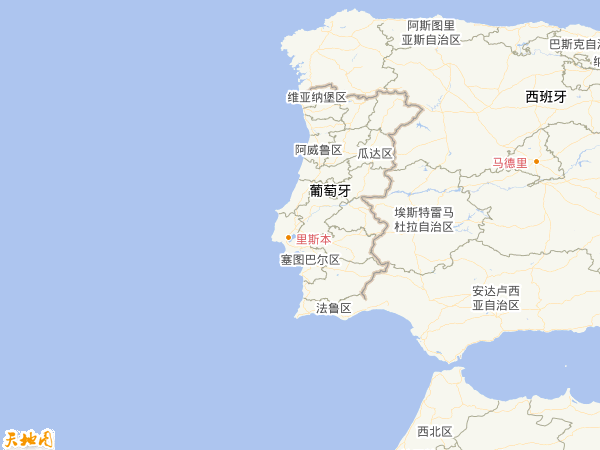 葡萄牙地圖