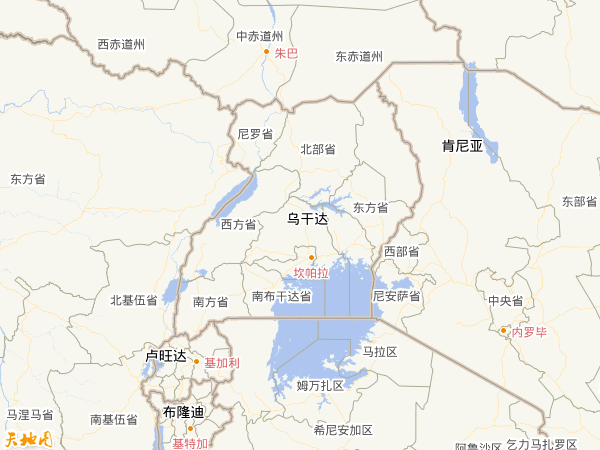 烏干達(dá)地圖